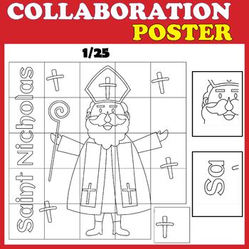 St Nicholas Day Crafts Collaboration Poster Art Coloring Pages Activities