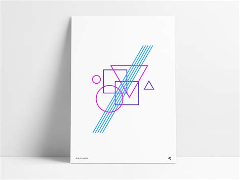 Retro Geometric Poster by Anthony Gribben on Dribbble