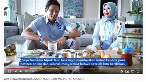 Tak Maju Dalam Pemilihan Walikota Tangsel Istri Sandiaga Uno Pilih