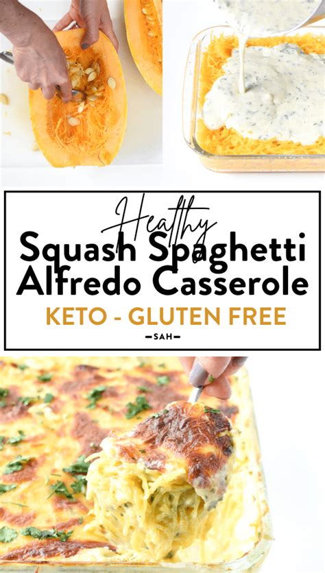 Keto Spaghetti Squash Casserole With Alfredo Sauce Recipe Baked