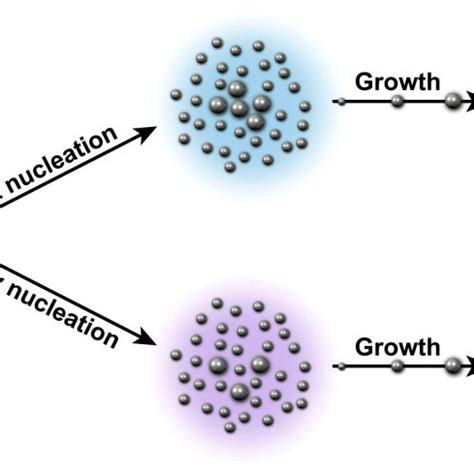 Schematic Representation Of The Nucleation And Growth Of Nanoparticles