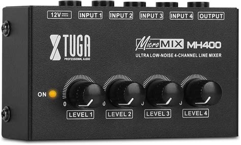 Xtuga Mezclador De Sonido Mh Ultra Compacto De Bajo Ruido Canales