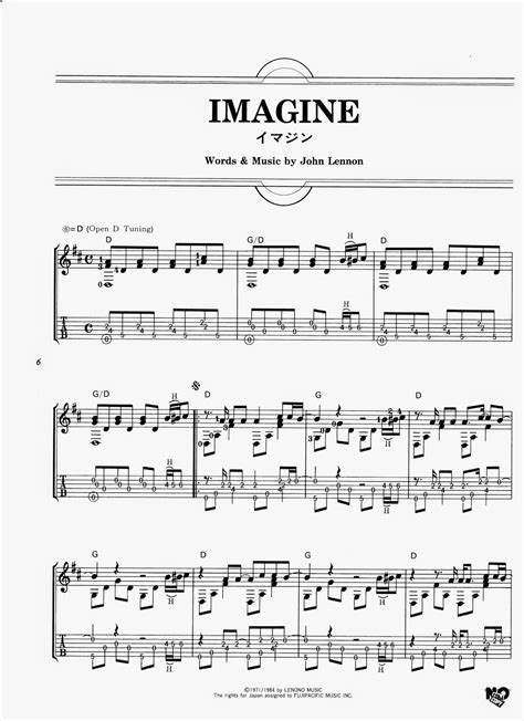 Partituras Para Guitarra John Lennon Imagine Partitura Para Guitarra Tablaturas Guitarra