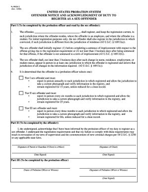 Fillable Online Dcp Uscourts Sex Offense Reg Requirements US