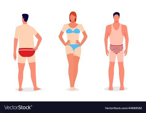 Flat Design People With Sunburn Royalty Free Vector Image