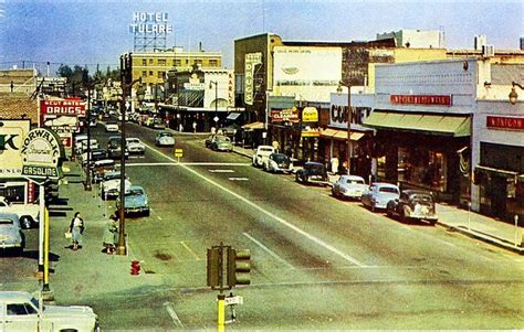 Tulare CA Downtown 1950s Tulare Downtown Tulare County