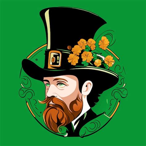 Saint Patrick Dag Kabouter Groene Hand Getekende Cartoon Sticker