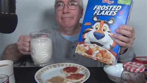 ASMR Eating Frosted Flakes And English Muffin Breakfast Whispering