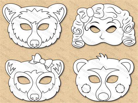 Goldilocks And Three Bears Mask Printables The Best Porn Website