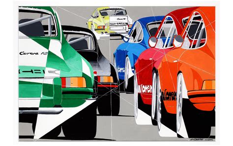 Porsche Carrera Rs Original Watercolor And Gouache By Jean Marc