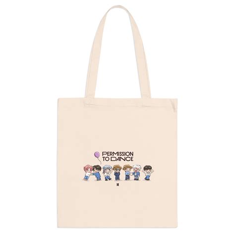 Bts Tote Bag Permission To Dance Bts Army Tote Bag K Pop Etsy Ireland