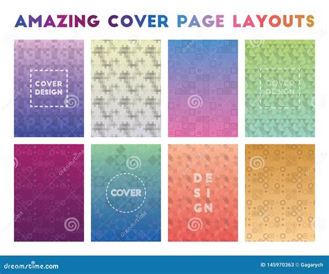 Amazing Cover Page Layouts. Stock Vector - Illustration of design, inch: 145970363