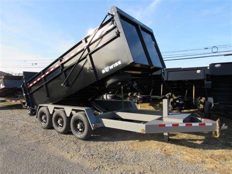 B Wise 7x16 Heavy Duty Dump Trailer – Tri-Axle | All Pro