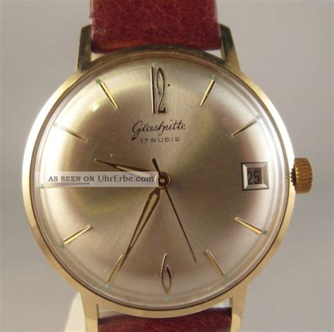 Wunderschöne Gub Glashütte Uhr Vintage Datum 17 Rubis Kal 69 1 Ddr Um