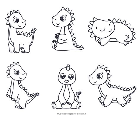 Coloriage mini dinosaure à imprimer