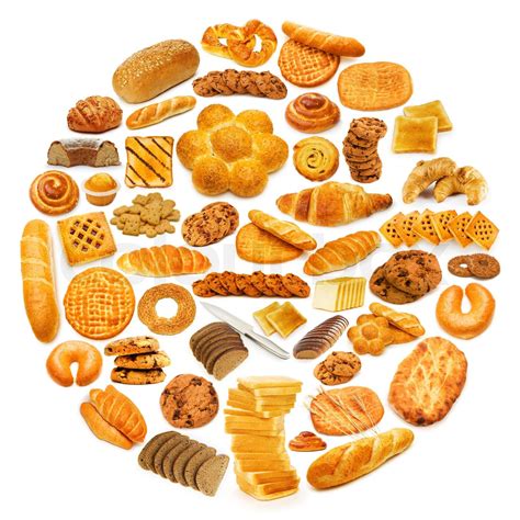 Circle With Lots Of Food Items Stock Image Colourbox