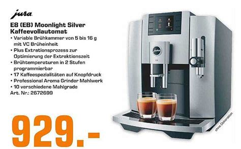 Jura E Eb Moonlight Silver Kaffeevollautomat Angebot Bei Saturn