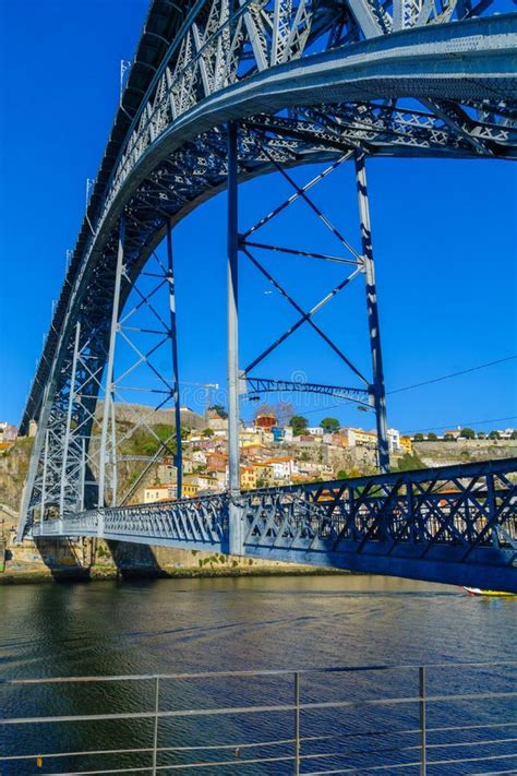 Dom Luis I Bridge And The Douro River In Porto Stock Photo Image Of