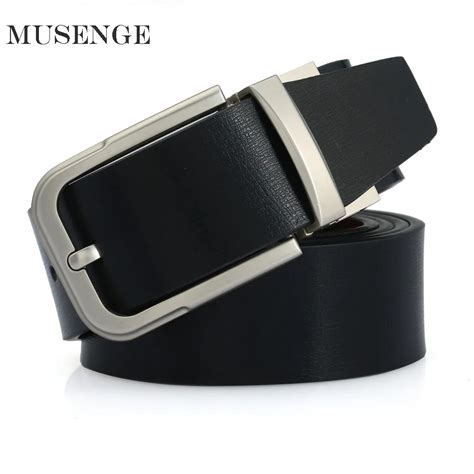 Musenge Cintur N Reversible De Cuero Para Hombre Cinto Masculino De