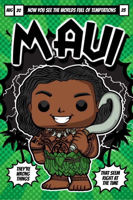 Maui Moana Comic Poster Template Postermywall