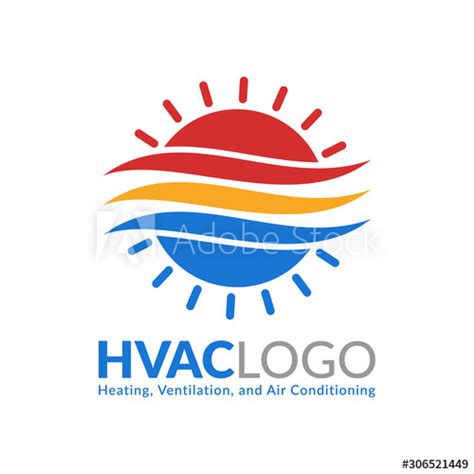 HVAC Logo Design Heating Ventilation And Air Conditioning Logo Or Icon