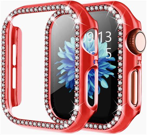 Eihaihis Compatible For Apple Watch Case 38mm 40mm 42mm 44mm 45mm 41mm Bling Crystal Diamonds