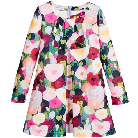 I Pinco Pallino Colourful Flower Printed Dress at Childrensalon.com Flower Print Dress, Flower ...