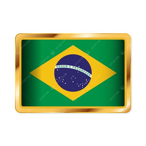 Brazil Flag With Square Badge Vector Brazil Brazil Flag Brazil