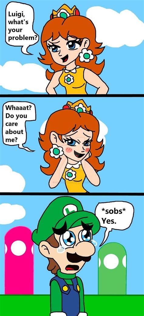 Luigi Cares About Daisy By Luigikittykat On Deviantart Luigi And Daisy Luigi Mario Comics