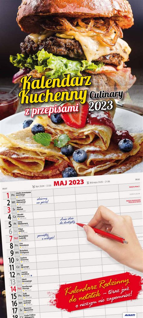 Kalendarz miesięczny 2023 Kuchenny na Spirali avanti Sklep EMPIK