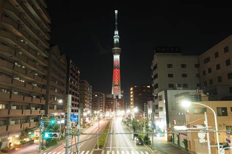 Tapety Japonsko M Sto Panor Ma M Sta Noc Architektura Mrakodrap