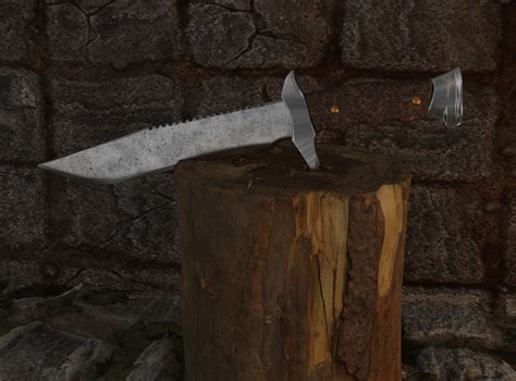 D Model Combat Knife Vr Ar Low Poly Cgtrader