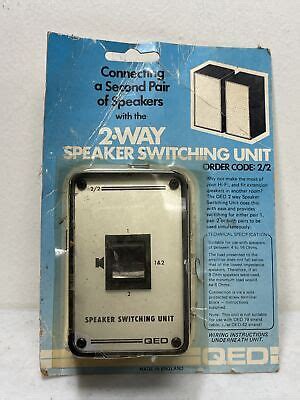 Vintage QED 2 Way Speaker Switching Unit 2 2 EBay