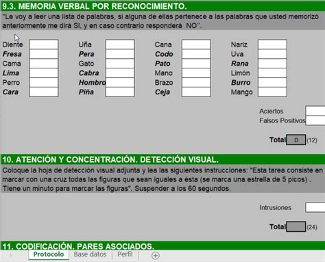 Test Neuropsi Atencion y Memoria 6 A 85 Años PsicoTest