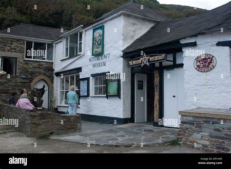 Tourists visit the Museum of Witchcraft at Boscastle a year after the devastating flood of 16th ...