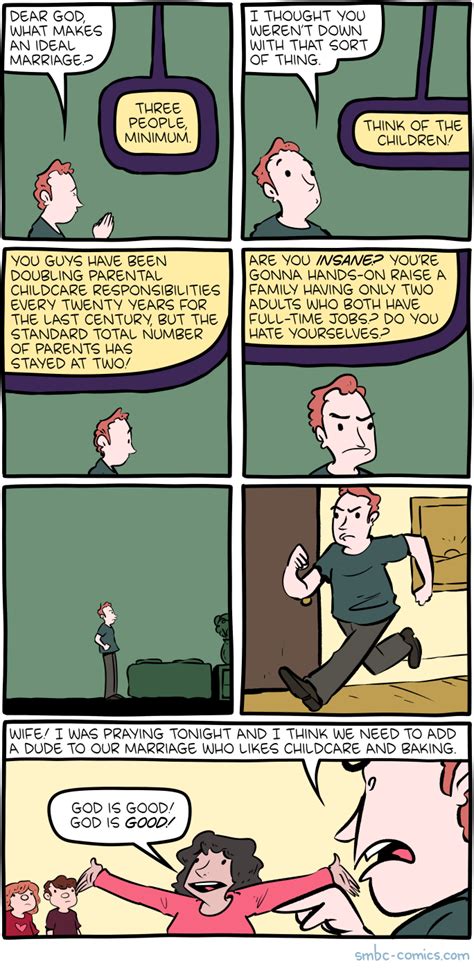 Smbc Comic In Which God Supports Polyamory Rpolyamory