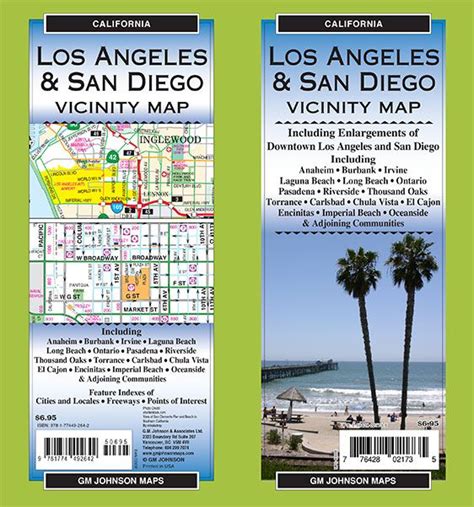 Los Angeles & San Diego Vicinity, California Regional Map - GM Johnson Maps