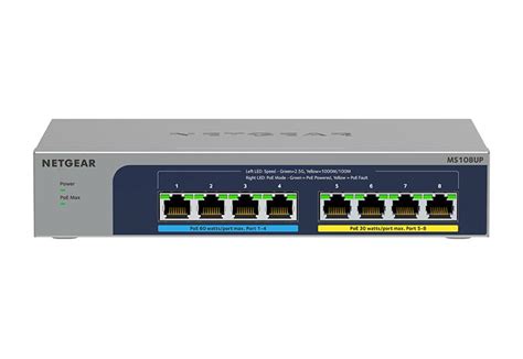 Serie Switch No Gestionable MultiGigabit De 8 Puertos MS108UP NETGEAR