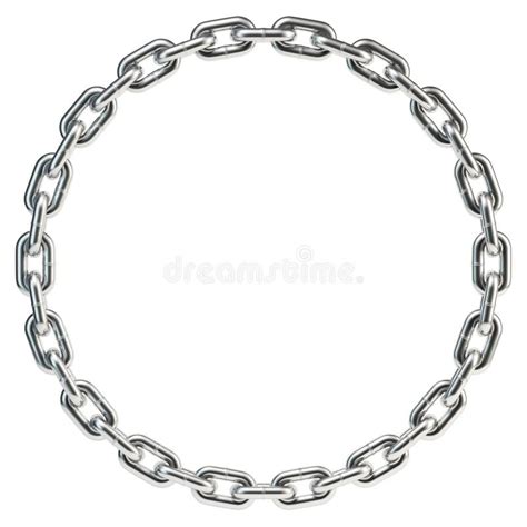 Chrome Chain Links Circle Stock Illustration Illustration Of Looking