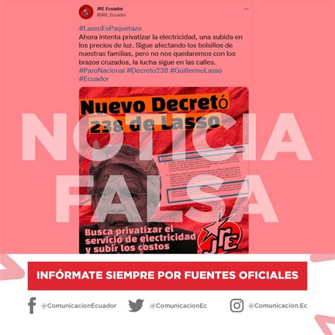 Guillermo Lasso on Twitter Aclaración sobre el Decreto Ejecutivo Nº