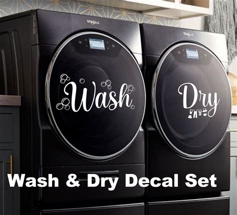 Farmhouse Washer And Dryer Decal Laundry Room Decal Washer Dryer Decal