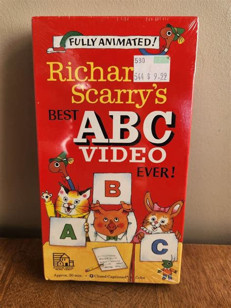 Richard Scarrys Best ABC Video Ever VHS 1997 New Old Stock Sealed