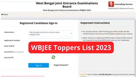 Wbjee Toppers List 2023 Md Sahil Akhtar Secures First Rank Check Top