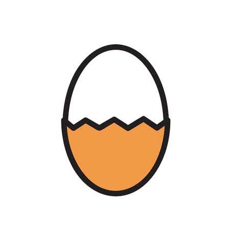 Premium Vector Half Peeled Boiled Egg Vector Illustration