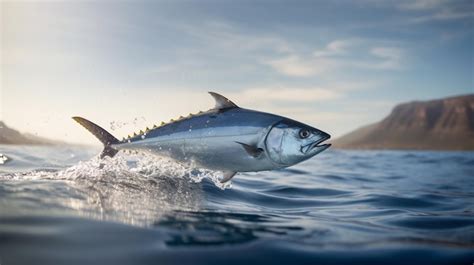 Premium AI Image A Bluefin Tuna Jumping Out Of The Water