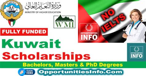 Kuwait Scholarships Without Ielts 2024 [fully Funded]