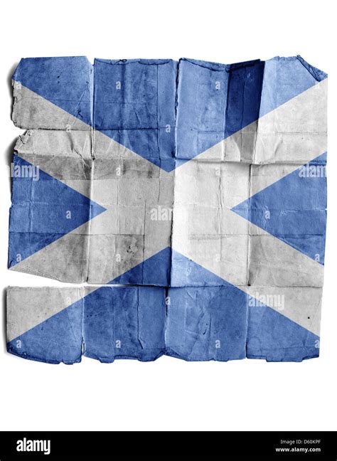 Scotland flag on old paper Stock Photo - Alamy