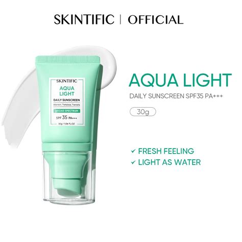 Skintific Aqua Light Daily Sunscreen Spf 35 Pa 30ml Shopee Singapore