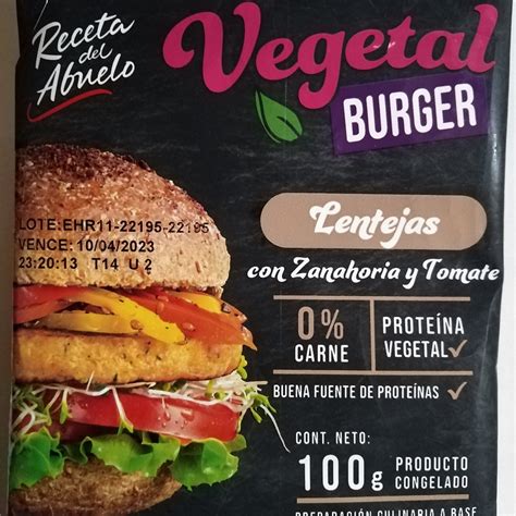 Receta Del Abuelo Hamburguesa Vegetal De Lentejas Con Zanahoria Y