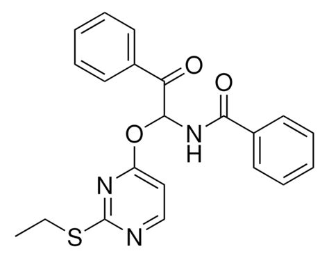 N 1 2 ETHYLTHIO 4 PYRIMIDINYL OXY 2 OXO 2 PHENYLETHYL BENZAMIDE